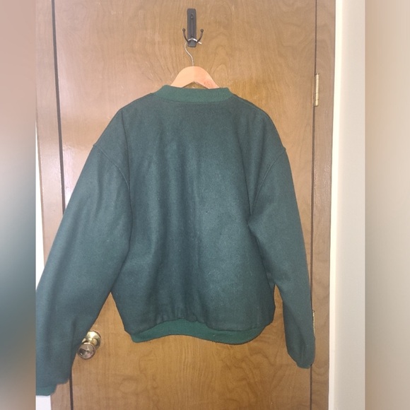 Vintage wool bled quilt lined Bomber jacket sz xl - Picture 1 of 7